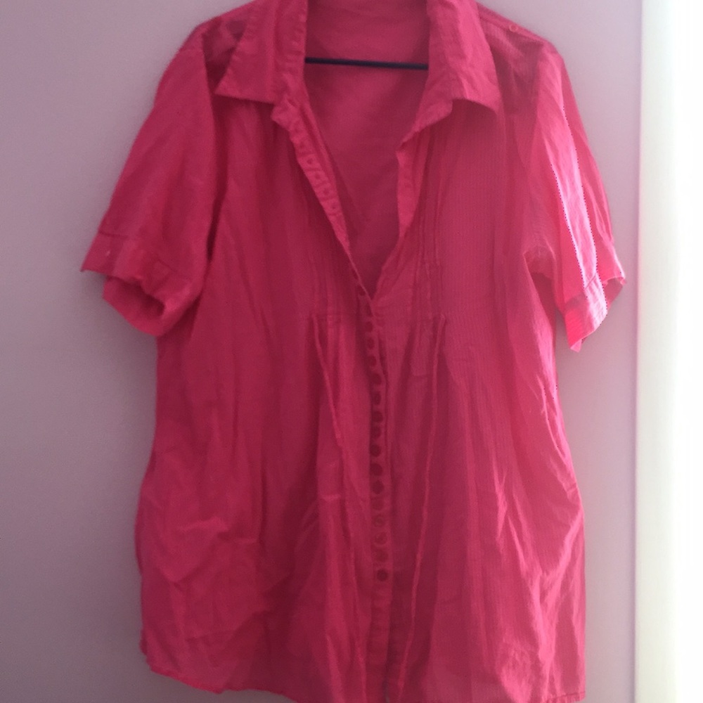 Vibrant Button Down Top - Picture 2 of 3